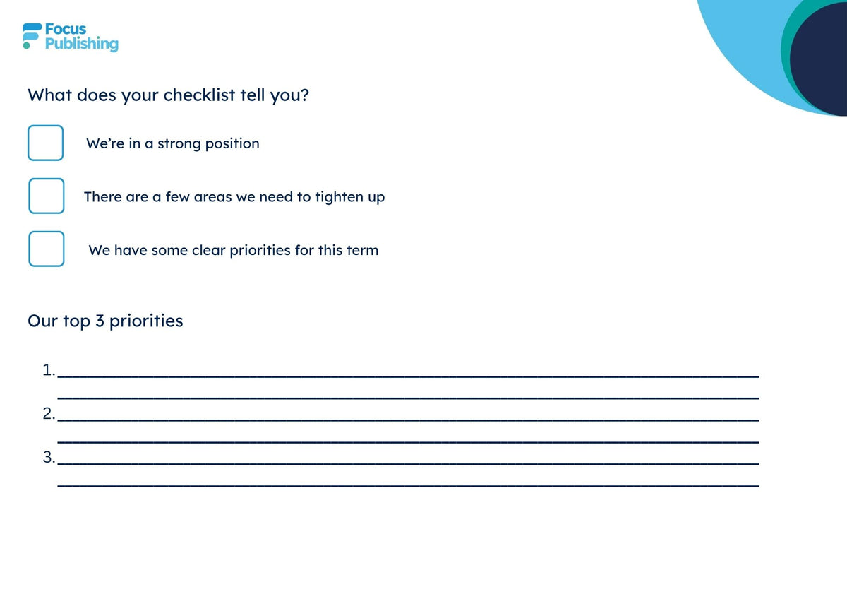 September Leadership Check: 5 Things Every Primary School Leader Should Check (Free Download)