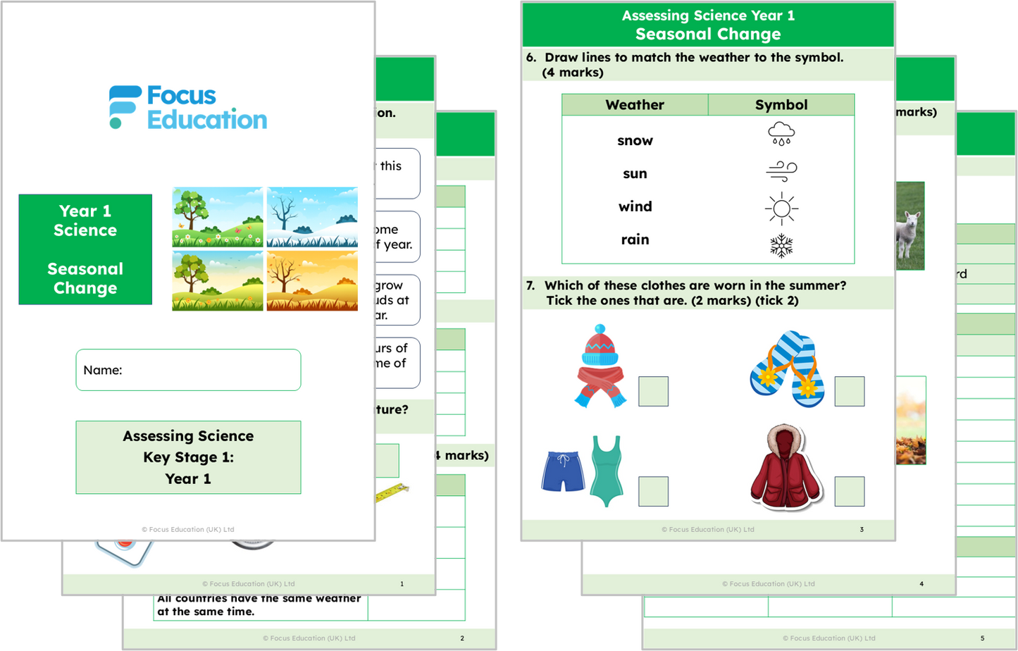 Science Y1: How do seasons change? (Additional)