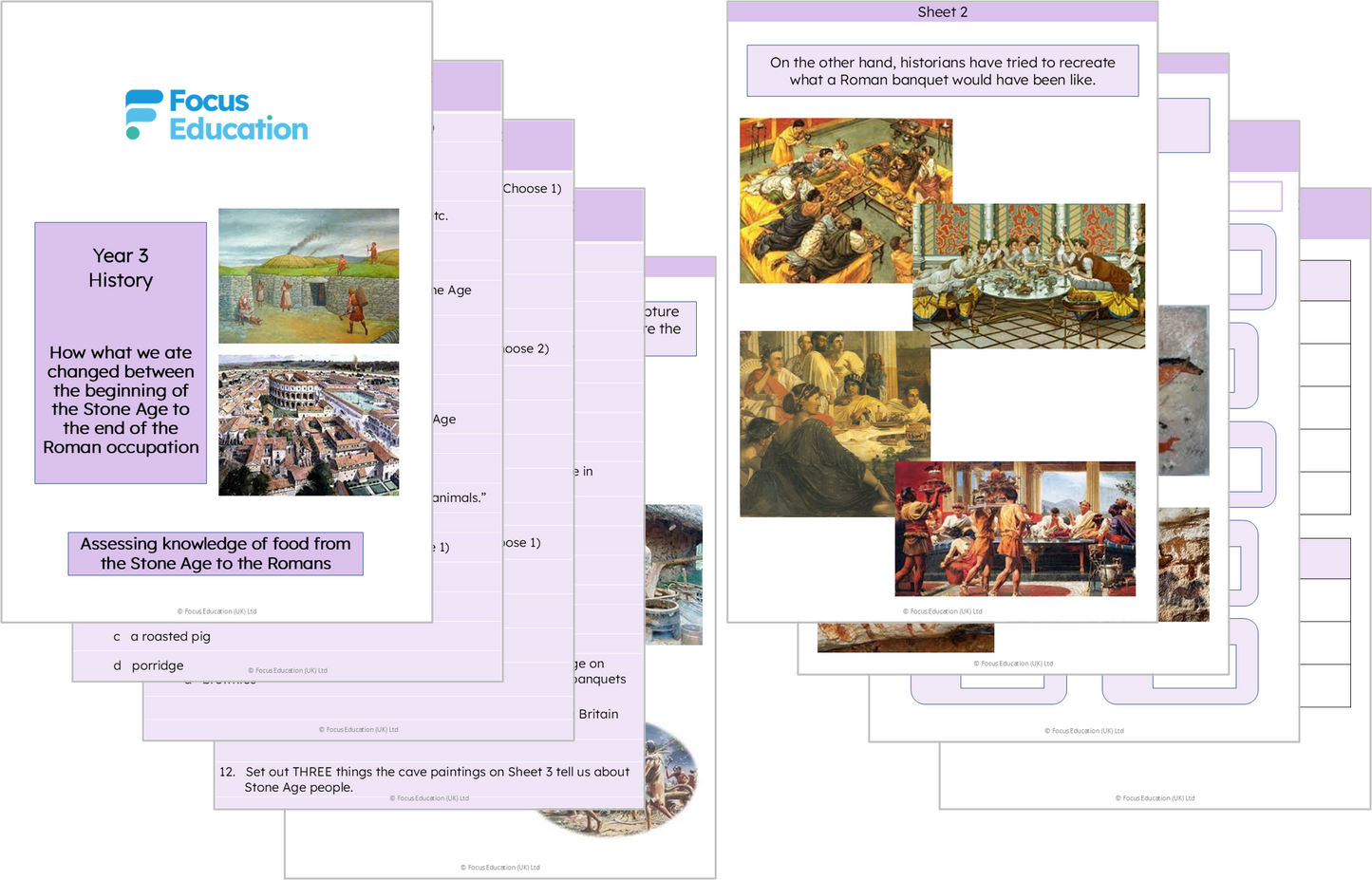 History Y3: How did what we ate change between the beginning of the Stone Age and the end of the Roman occupation?