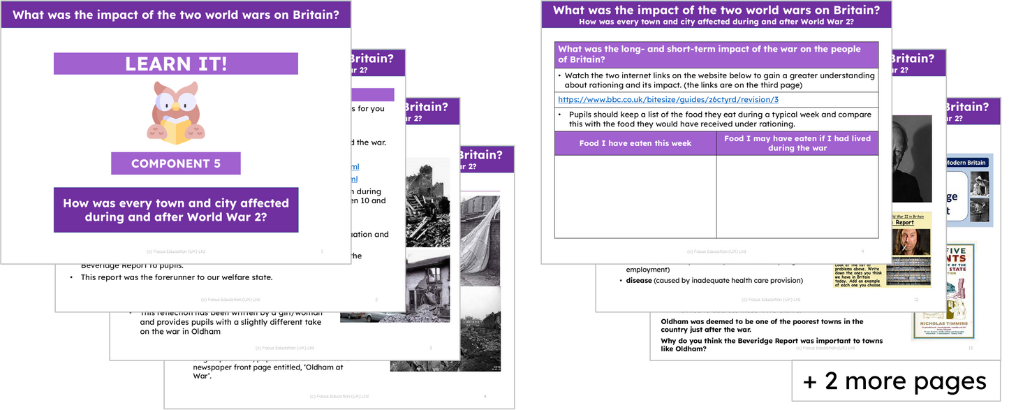 History Y6: What was the impact of the two world wars on Britain?