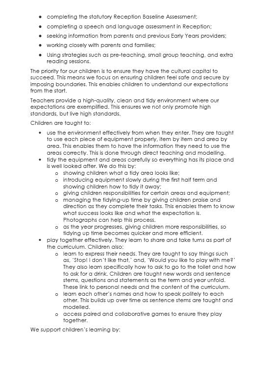 Early Years Policy (Download)