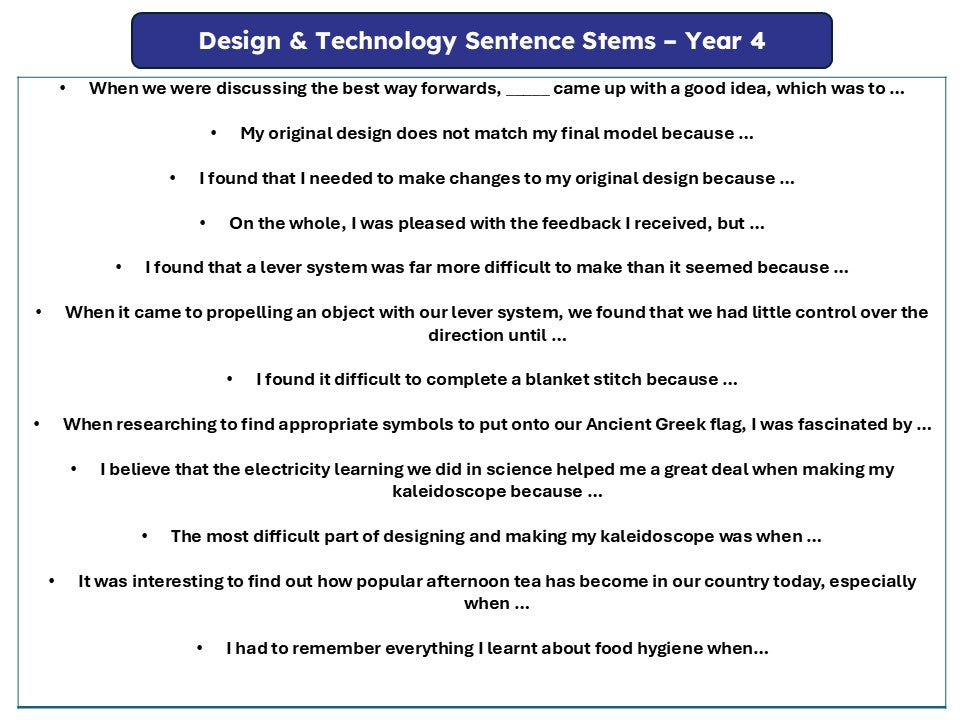 Sentence Stems