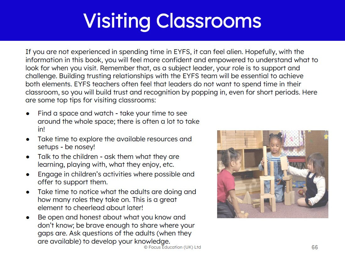 The Early Years Guide for Subject Leaders