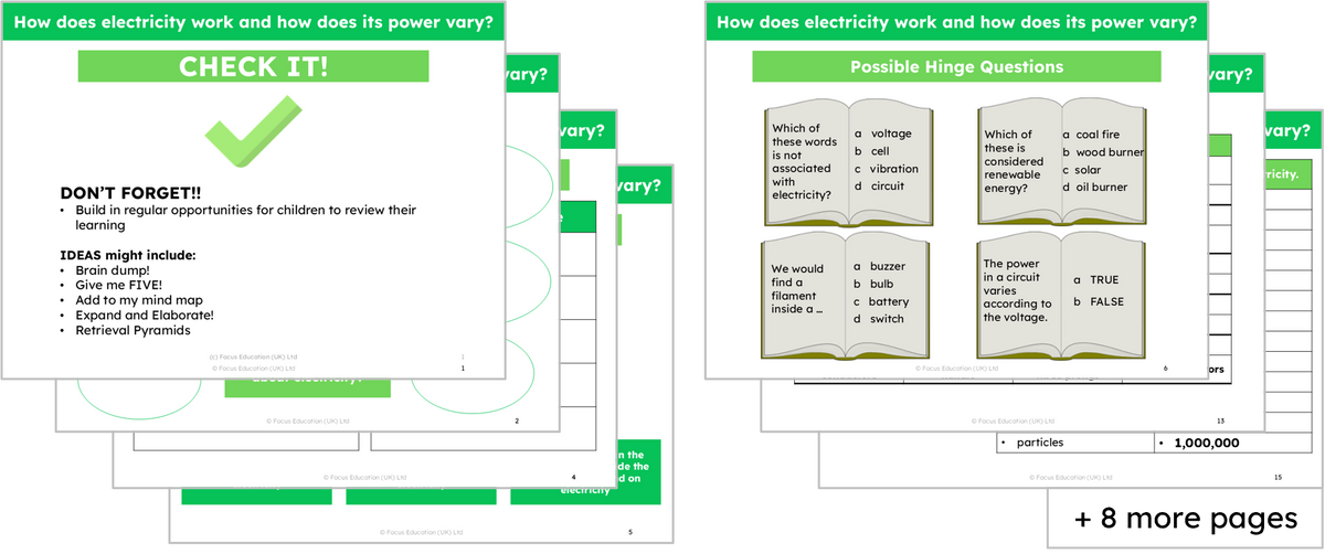 Science Y6: How does electricity work and how does its power vary?