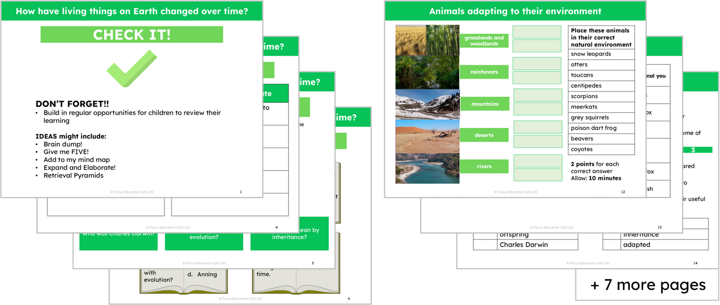 Science Y6: How have living things on Earth changed over time?
