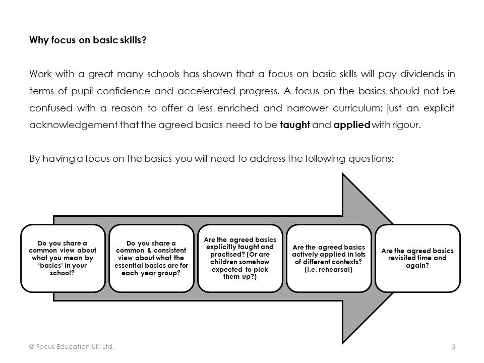 Non-Negotiables: Embedding the Basics