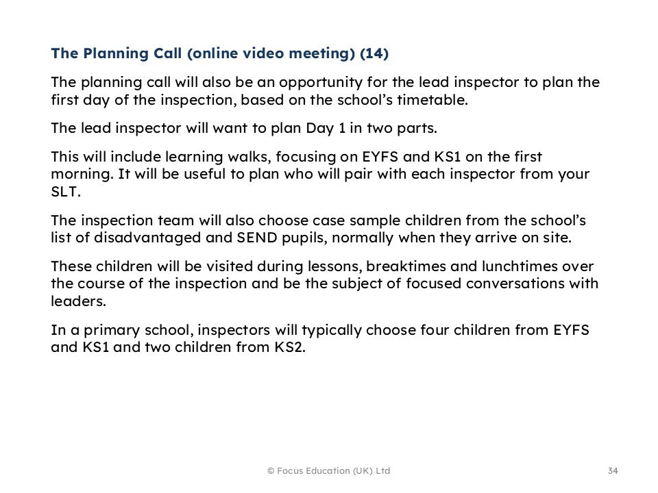 Preparing for an Ofsted Inspection