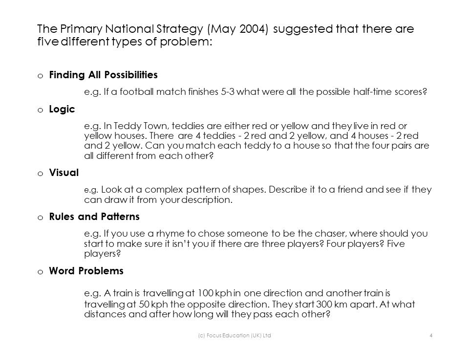 Progression in Problem Solving, Reasoning & Communication (Focus Mini)