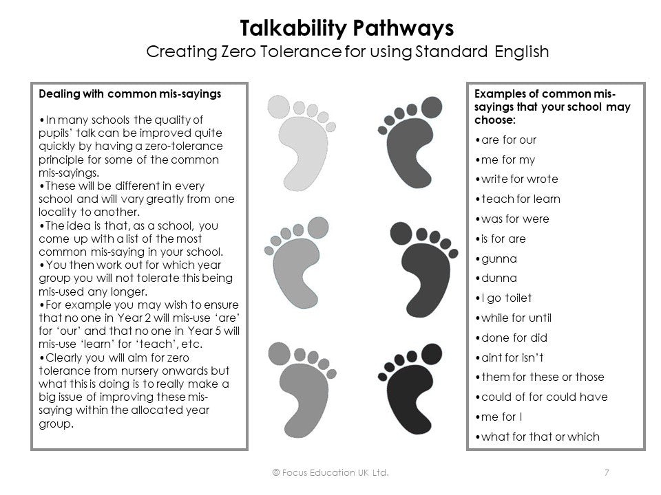 Talkability Pathways: Focussing on Oracy (Focus Mini)
