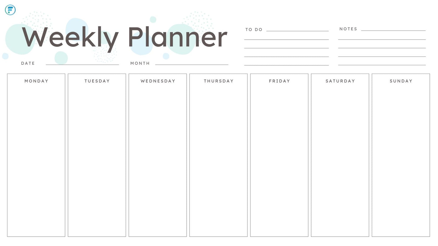 Weekly/Monthly Planning (Free Download)