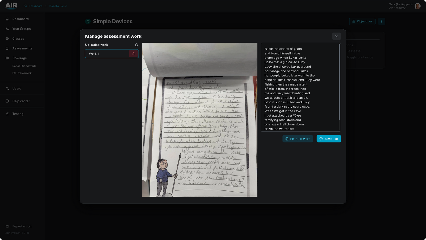 AIR – Instant Writing Assessment & Feedback