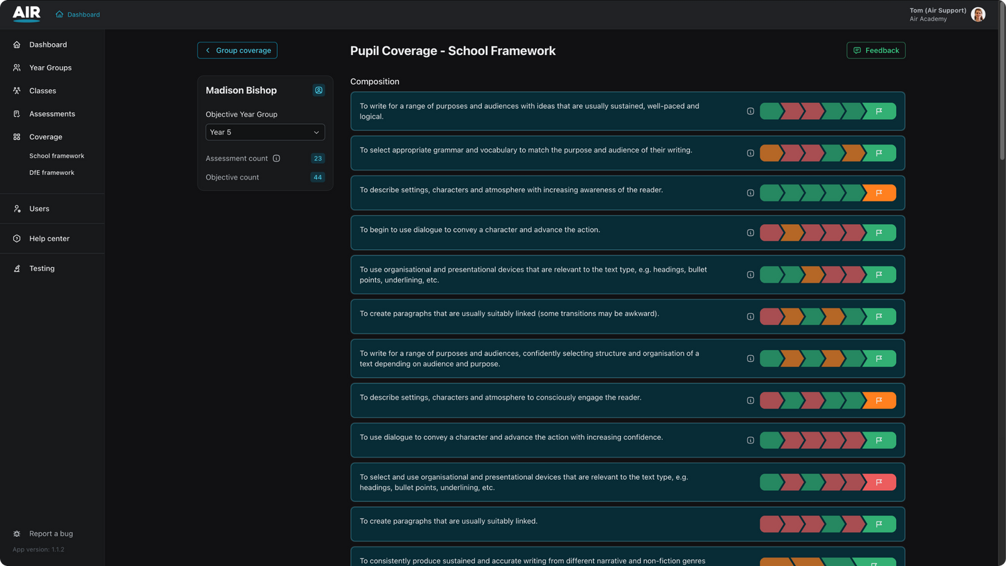AIR – Instant Writing Assessment & Feedback