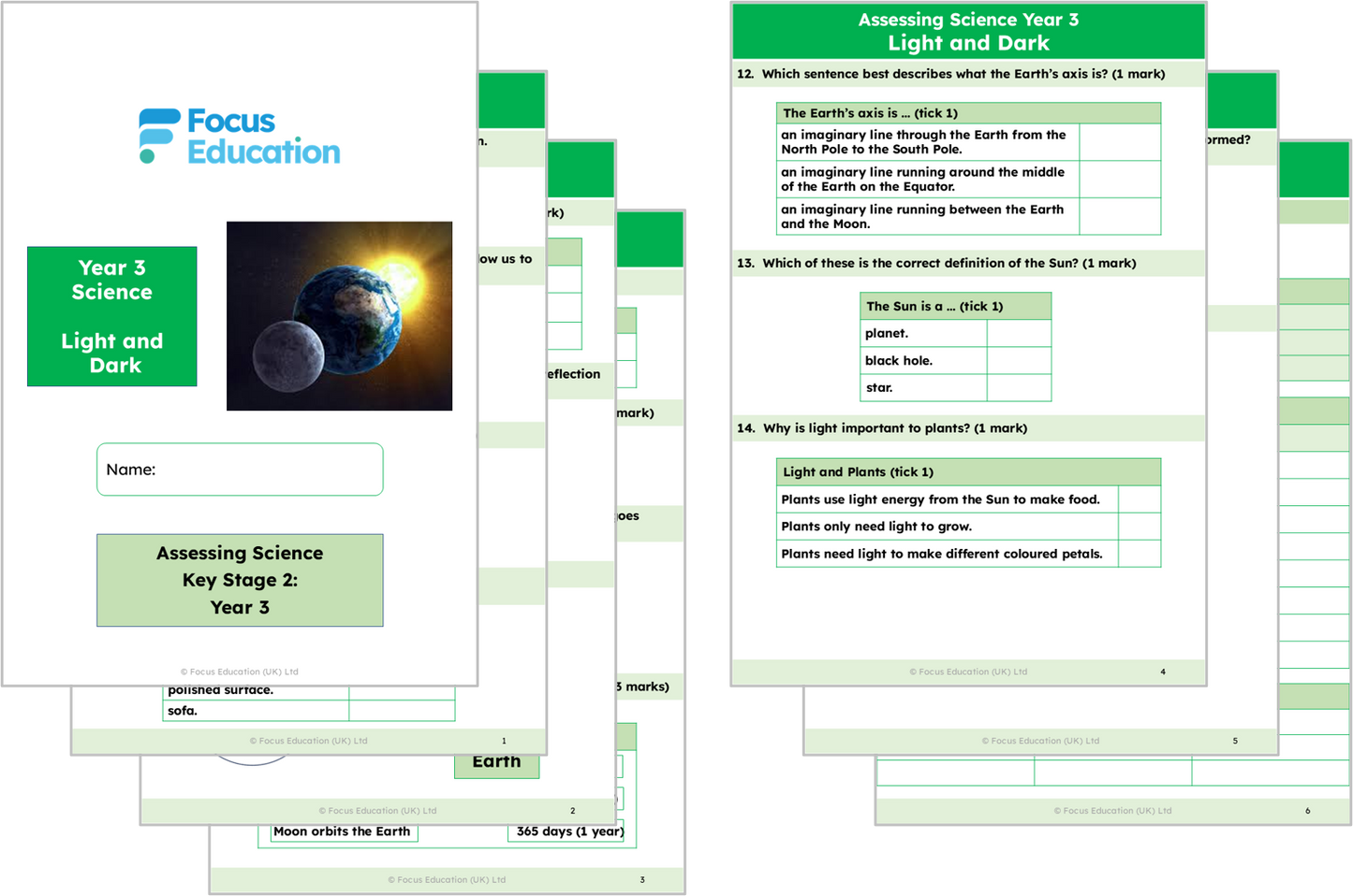 Science Y3: Why do we have light and dark and what is its impact on our everyday life?