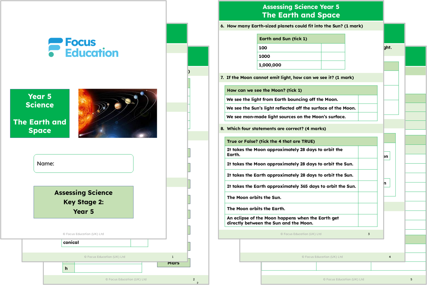 Science Y5: What do we know about the Sun, Earth, Moon and Planets?