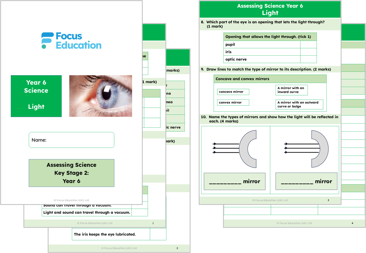Science Y6: How do our eyes help us see?