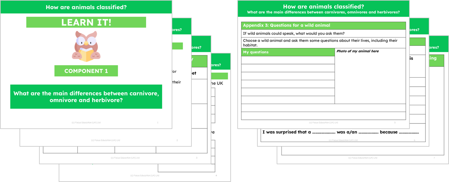 Science Y1: How are Animals Classified?