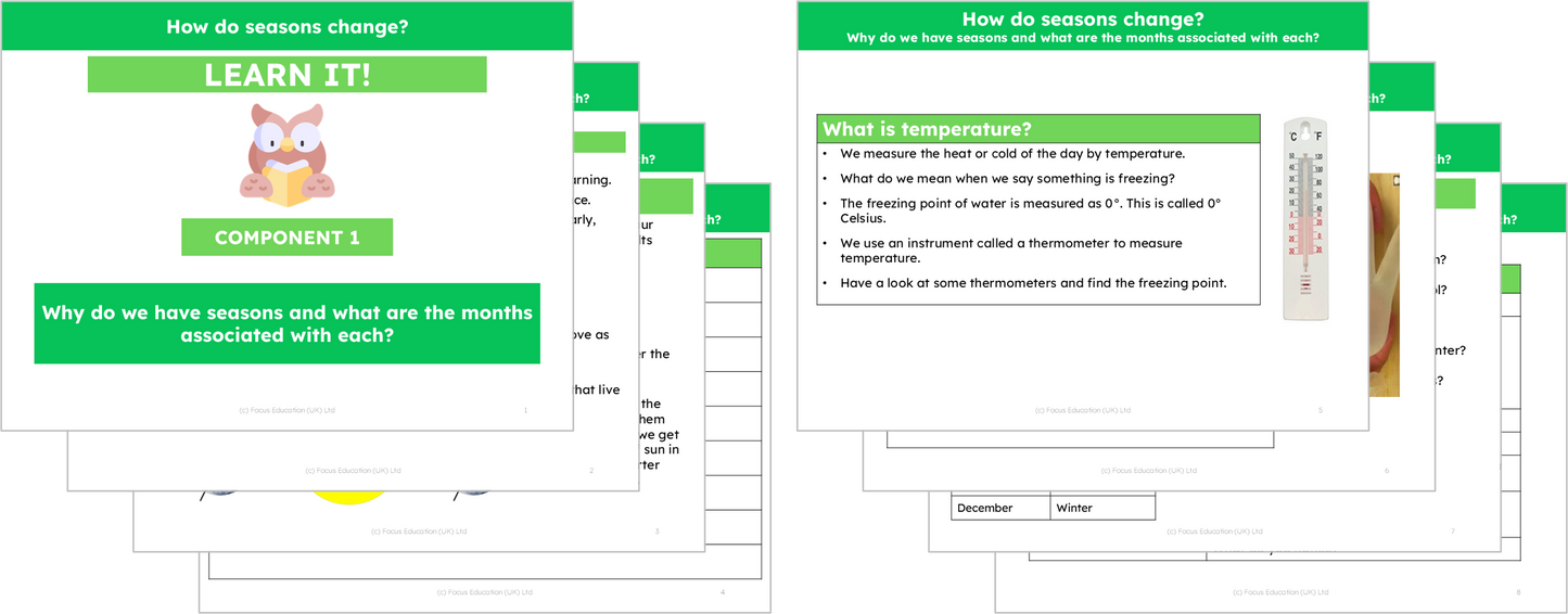 Science Y1: How do seasons change?