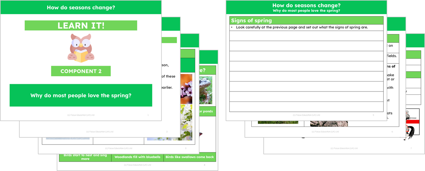 Science Y1: How do seasons change?