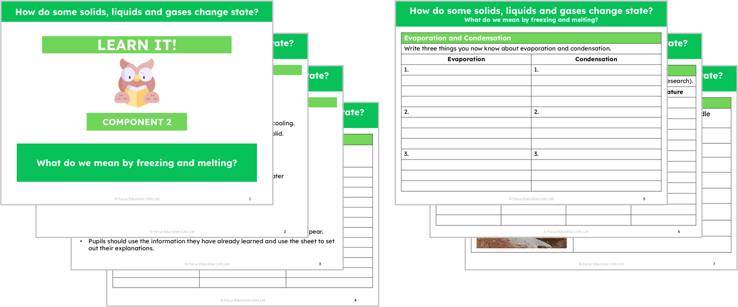 Science Y4: How do some solids, liquids and gases change state?