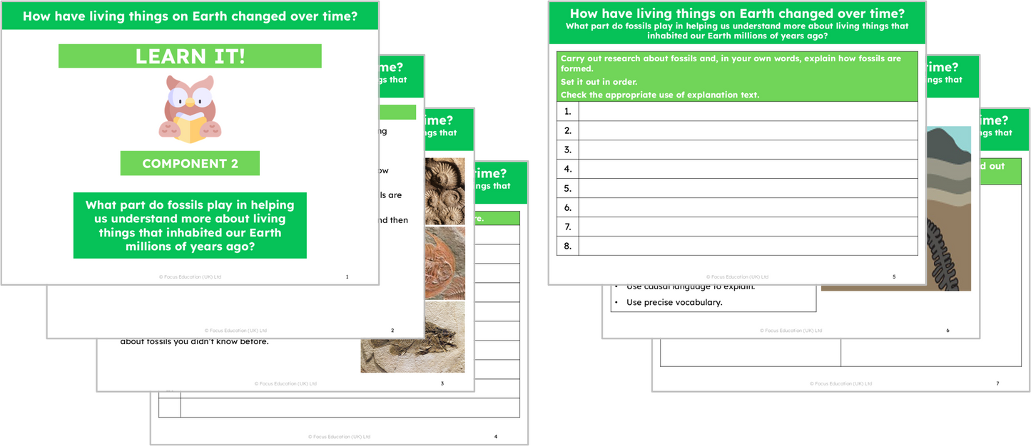Science Y6: How have living things on Earth changed over time?