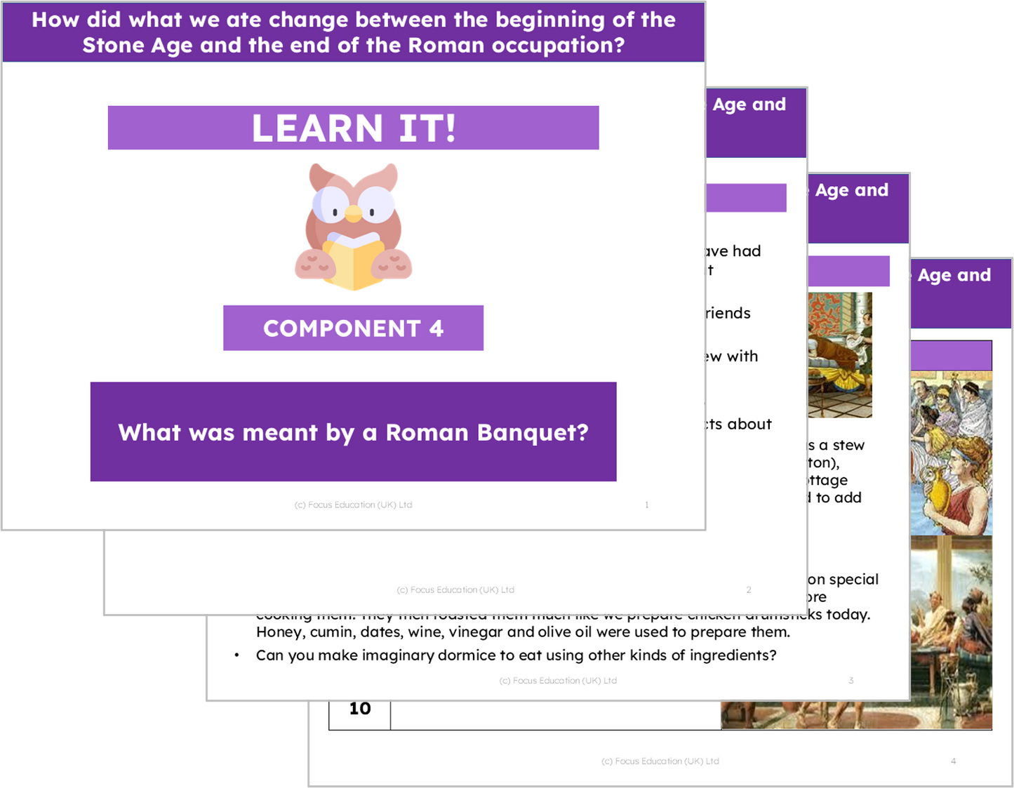 History Y3: How did what we ate change between the beginning of the Stone Age and the end of the Roman occupation?