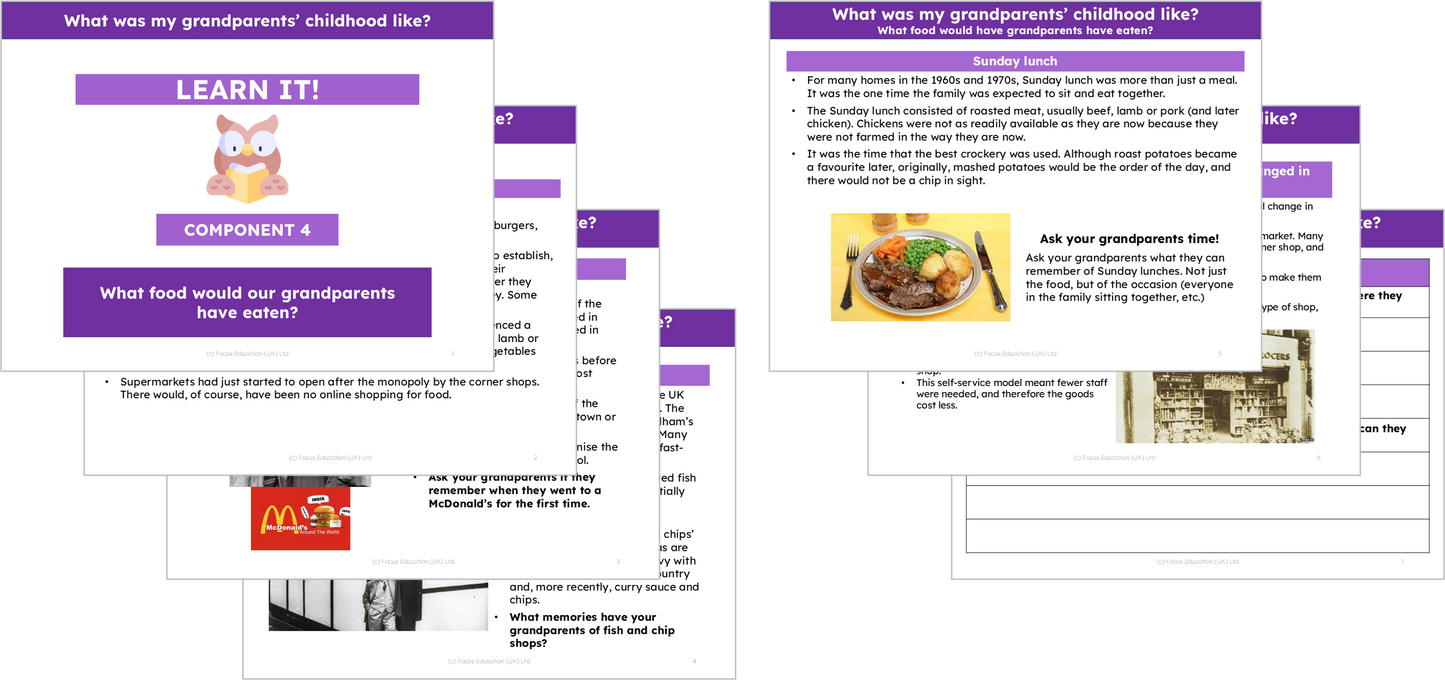 History Y1: What was my grandparents' childhood like?