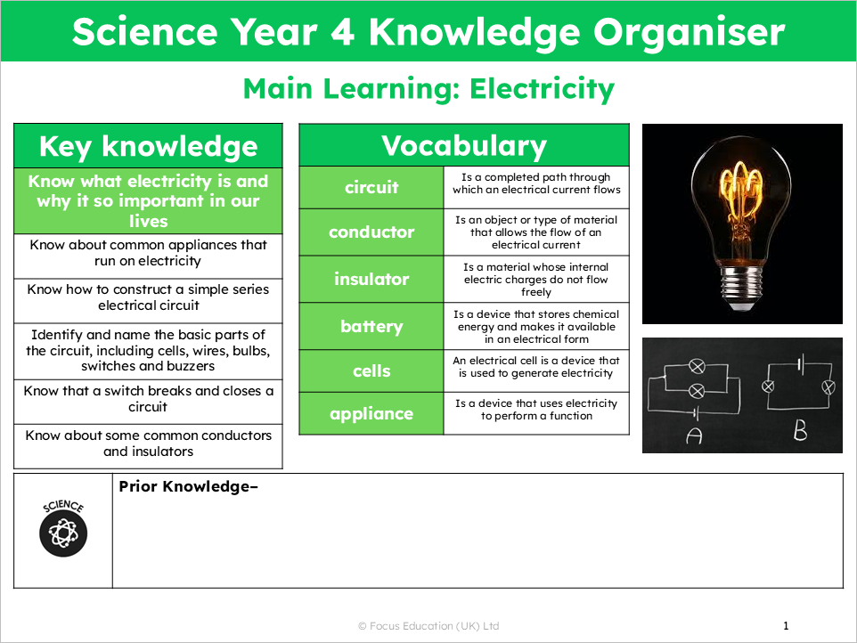Science Y4: What is electricity and why is it so important in our lives?