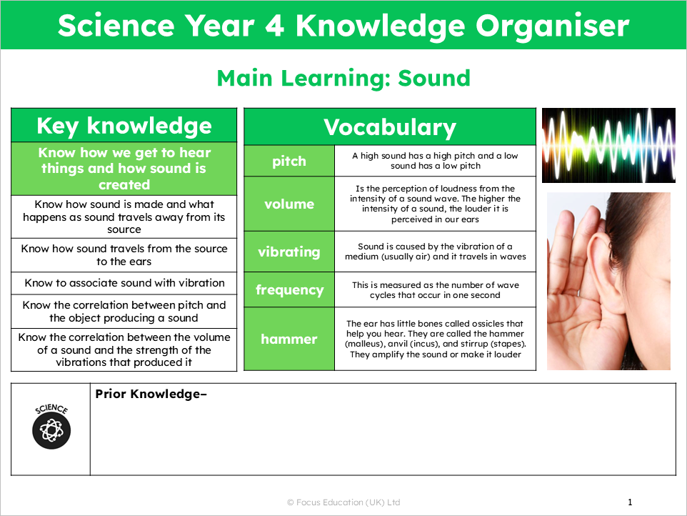 Science Y4: How is sound created and how does it travel?