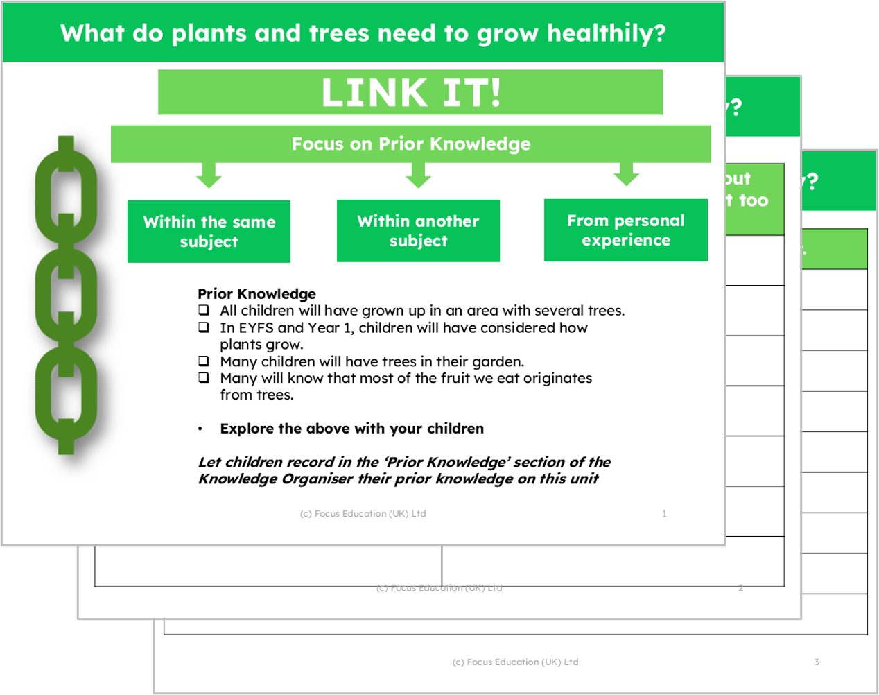 Science Y2: What do plants and trees need to grow healthily?
