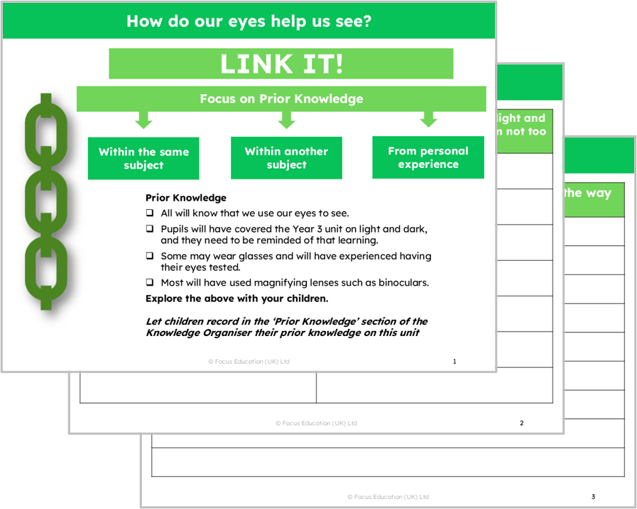 Science Y6: How do our eyes help us see?