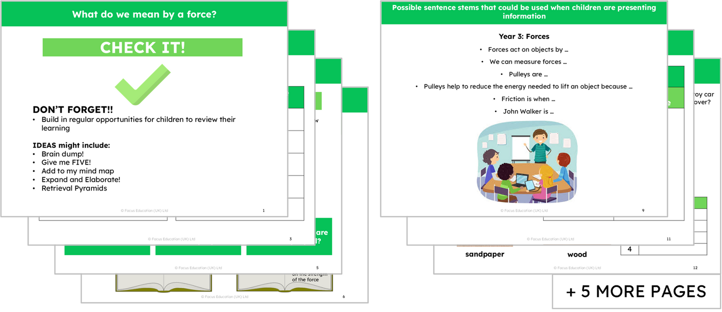 Science Y3: What do we mean by a force?