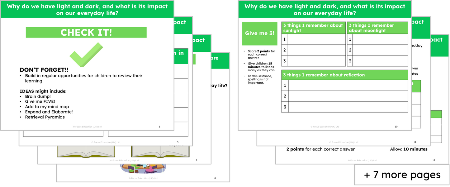 Science Y3: Why do we have light and dark and what is its impact on our everyday life?
