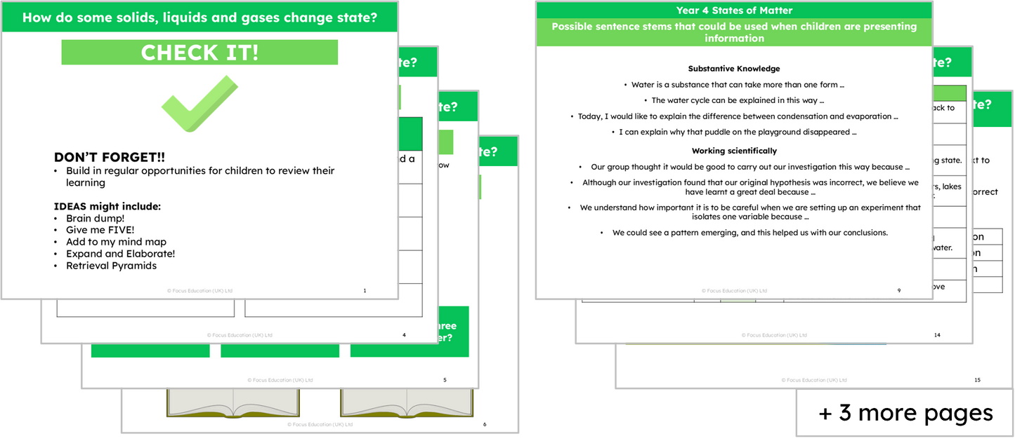 Science Y4: How do some solids, liquids and gases change state?