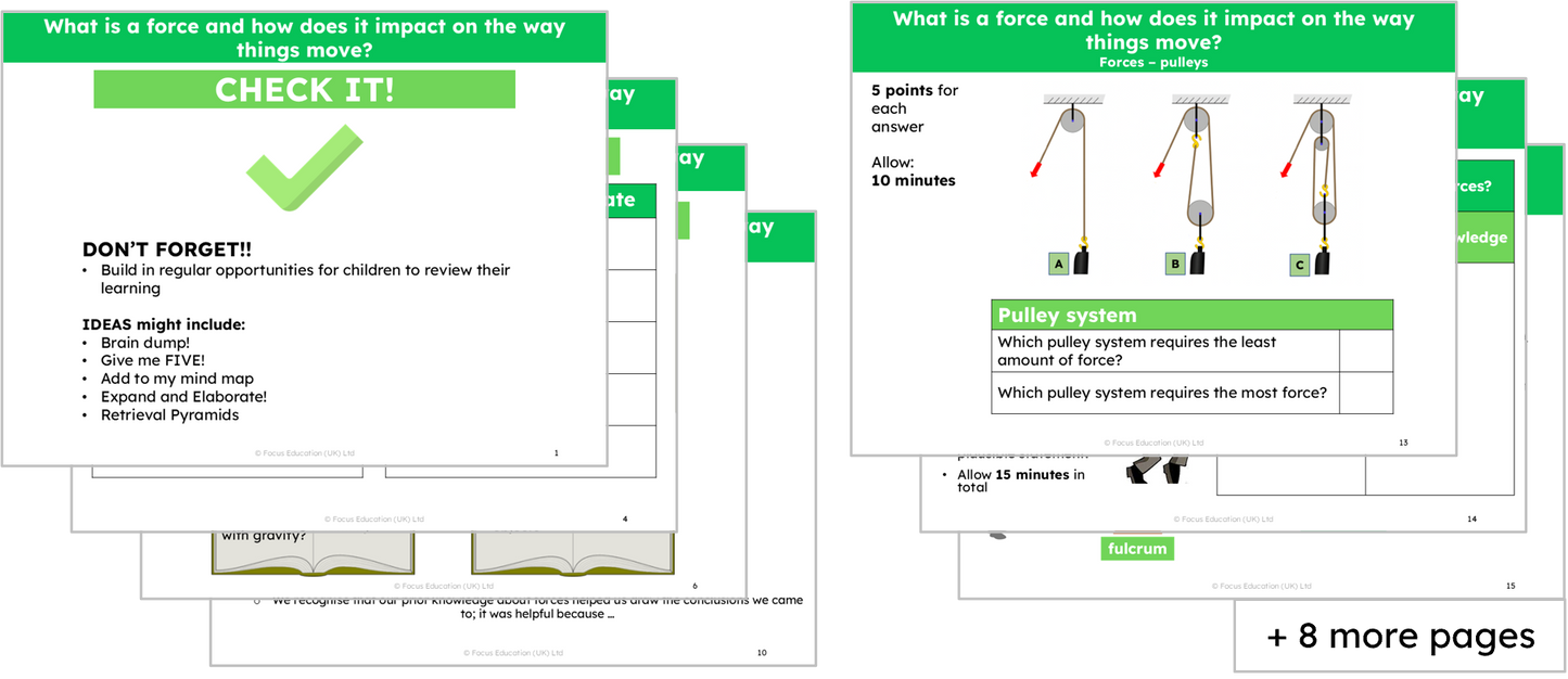 Science Y5: What is a force and how does it impact the way things move?