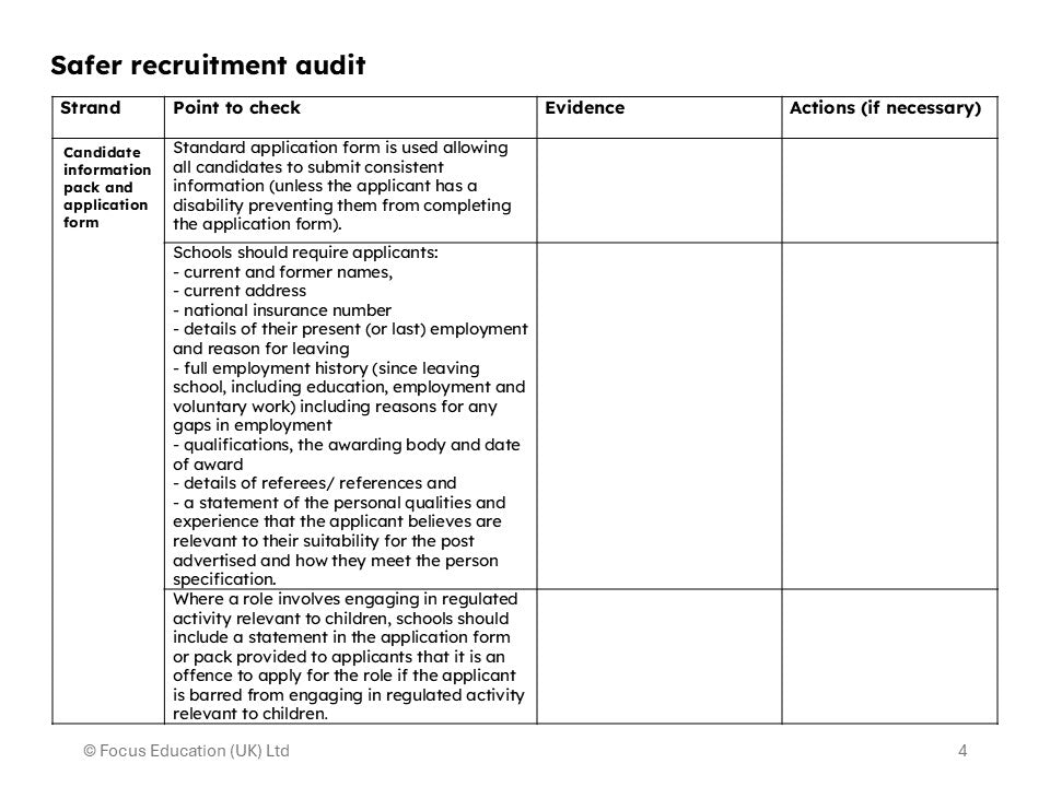 Safeguarding: Safer Recruitment (Download)