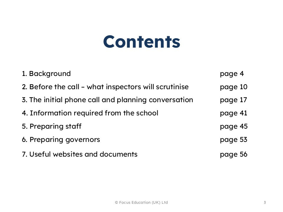 Preparing for an Ofsted Inspection