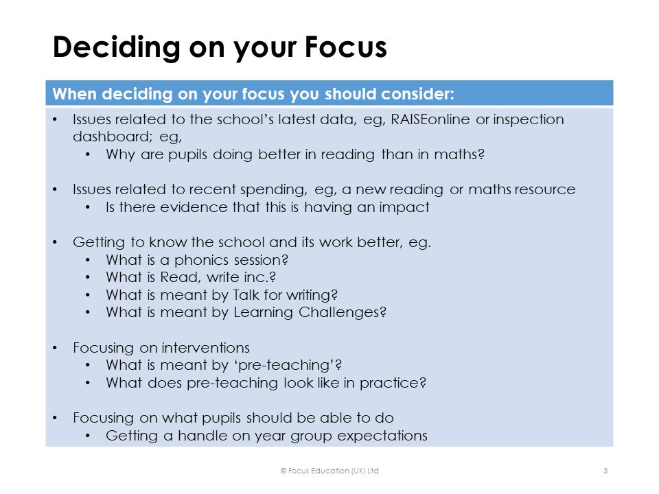 Helping Governors to Conduct Learning Walks