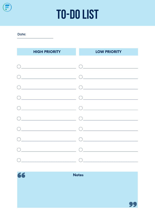 Daily Planner / To Do List (Free Download)