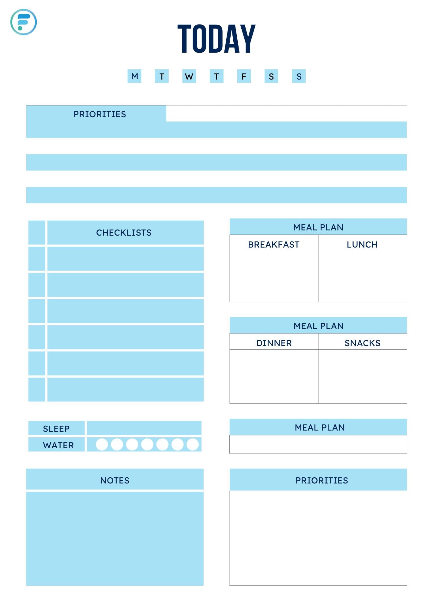 Daily Planner / To Do List (Free Download)