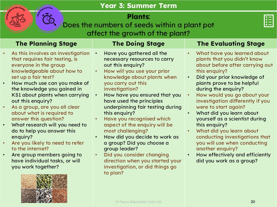 Working Scientifically: Supporting Children's Enquiries